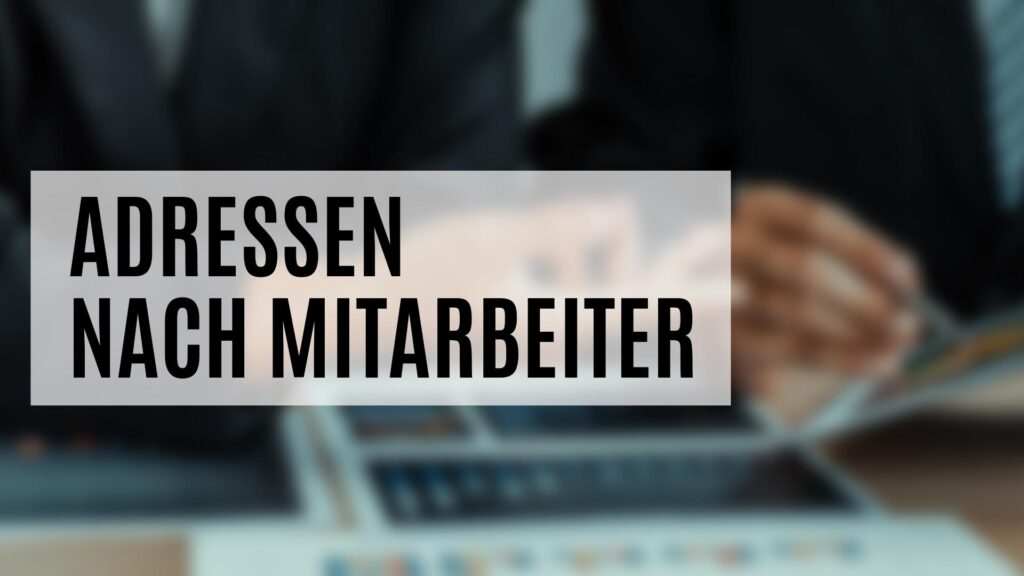 Die Adressen nach Mitarbeiter im Detail
