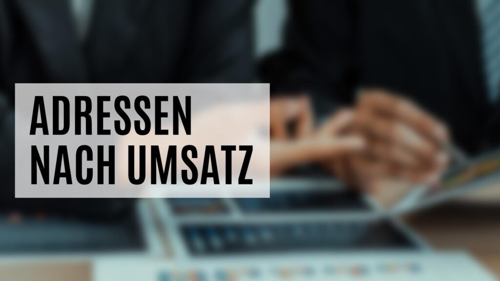 Adressen nach Umsatz im Detail