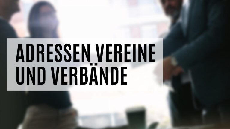 B2B Adressen Vereine und Verbände für Deutschland