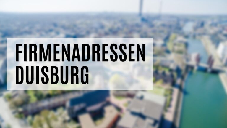 Die Firmenadressen mit vielen Zusatzdaten