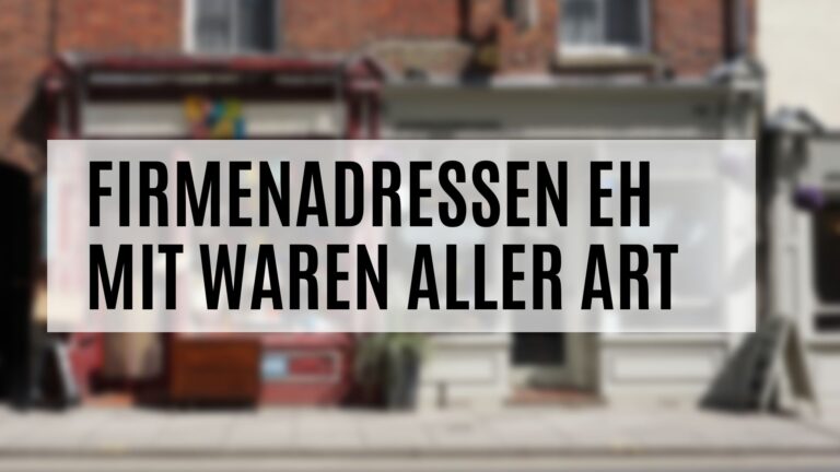 Firmenadressen Einzelhändler mit Waren aller Art für Deutschland