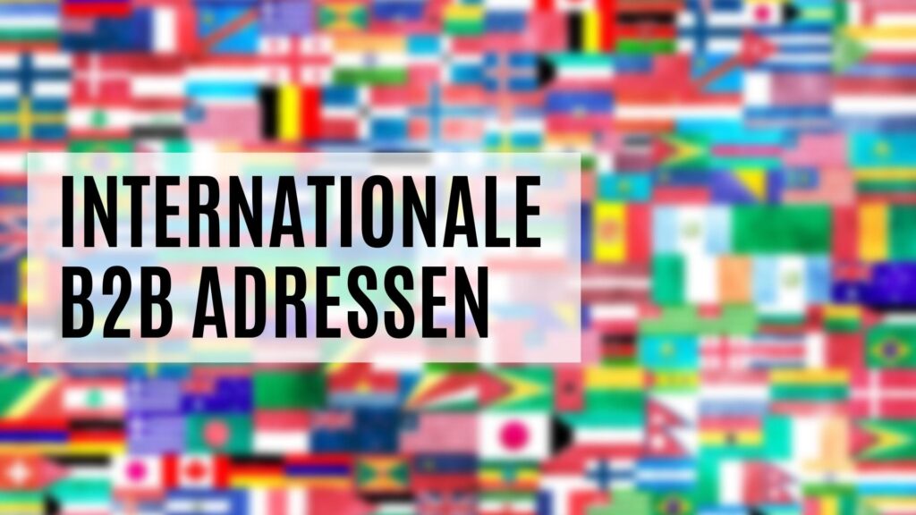 internationale B2B Adressen für die Neukundengewinnung